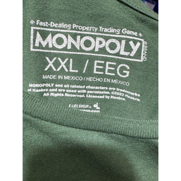 T Shirt‎ Mr Monopoly Board Game Character Christmas Holiday Wreath Old Navy XXL - Picture 5 of 5